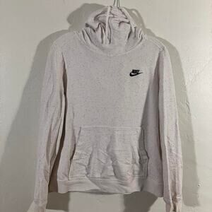Nike White Hoodie with Black Logo